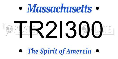 TR2I300 Massachusetts License Plate