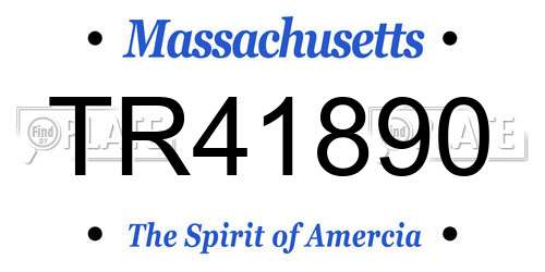 TR41890 Massachusetts License Plate