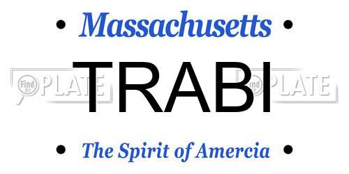TRABI Massachusetts License Plate