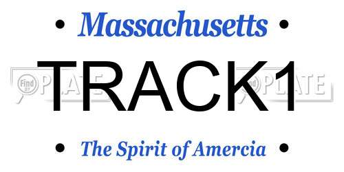 TRACK1 Massachusetts License Plate