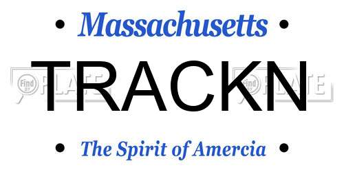 TRACKN Massachusetts License Plate