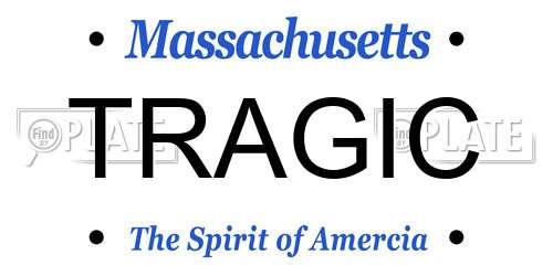 TRAGIC Massachusetts License Plate