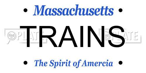TRAINS Massachusetts License Plate