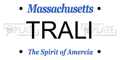 TRALI Massachusetts License Plate