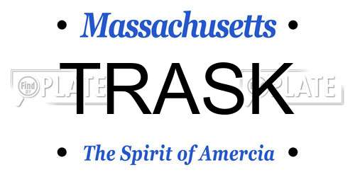 TRASK Massachusetts License Plate
