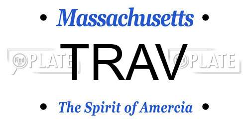 TRAV Massachusetts License Plate