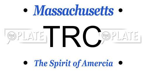 TRC Massachusetts License Plate