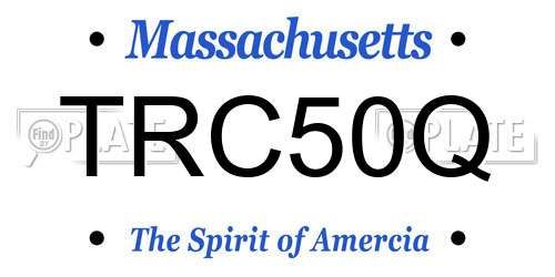TRC50Q Massachusetts License Plate