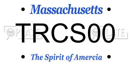 TRCS00 Massachusetts License Plate