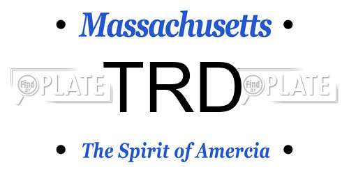 TRD Massachusetts License Plate