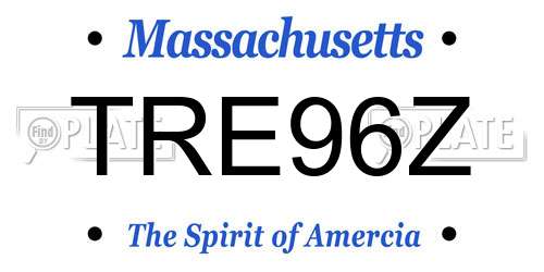 TRE96Z Massachusetts License Plate