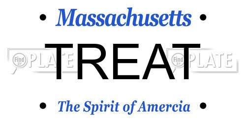 TREAT Massachusetts License Plate