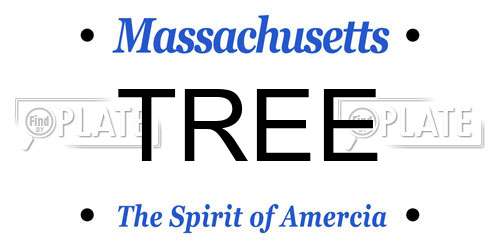 TREE Massachusetts License Plate