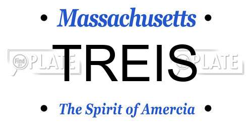 TREIS Massachusetts License Plate