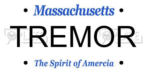 TREMOR Massachusetts License Plate