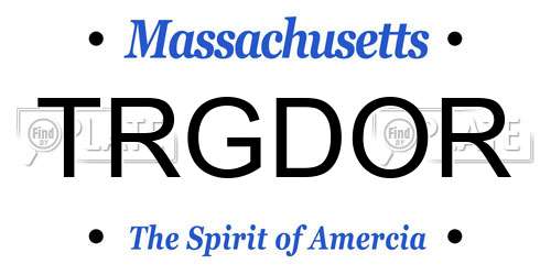 TRGDOR Massachusetts License Plate