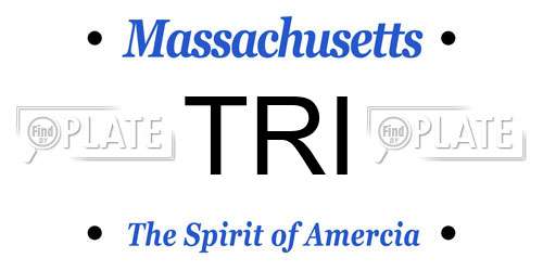 TRI Massachusetts License Plate