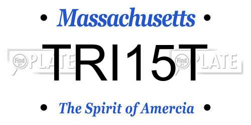 TRI15T Massachusetts License Plate
