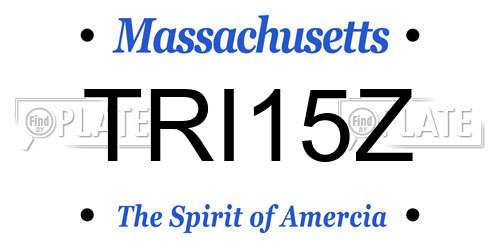 TRI15Z Massachusetts License Plate