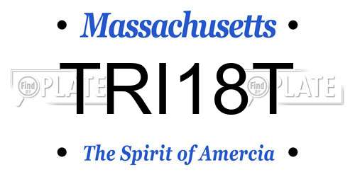 TRI18T Massachusetts License Plate