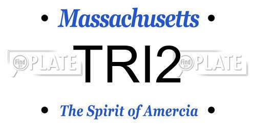 TRI2 Massachusetts License Plate