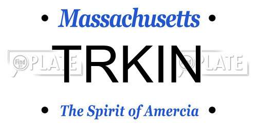 TRKIN Massachusetts License Plate