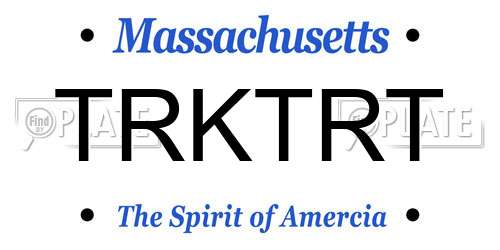 TRKTRT Massachusetts License Plate