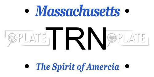 TRN Massachusetts License Plate