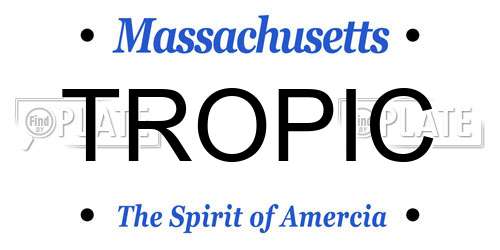 TROPIC Massachusetts License Plate