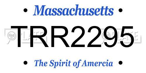 TRR2295 Massachusetts License Plate