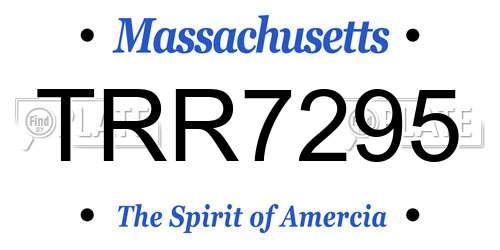 TRR7295 Massachusetts License Plate