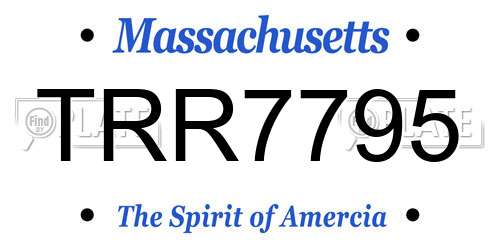 TRR7795 Massachusetts License Plate