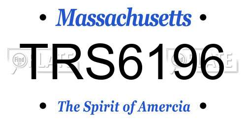 TRS6196 Massachusetts License Plate