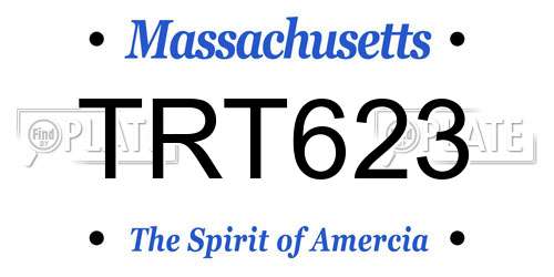 TRT623 Massachusetts License Plate