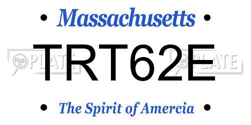 TRT62E Massachusetts License Plate