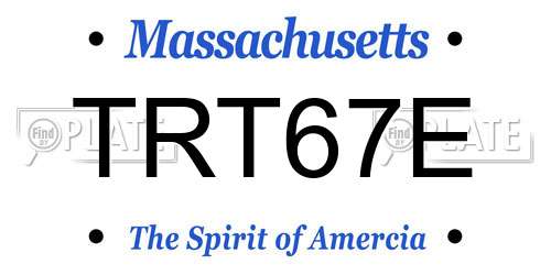 TRT67E Massachusetts License Plate