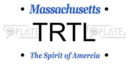 TRTL Massachusetts License Plate