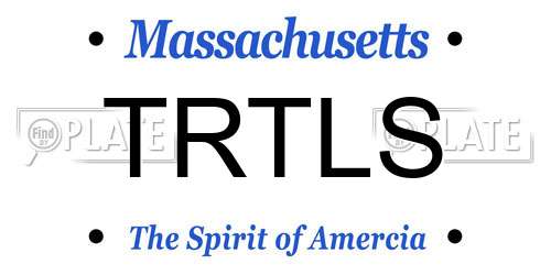 TRTLS Massachusetts License Plate