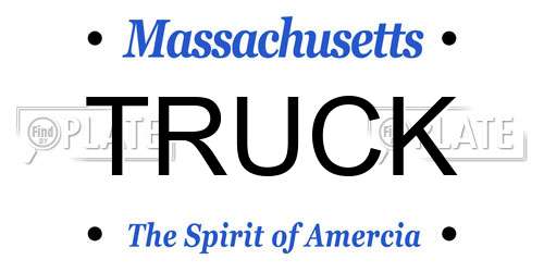 TRUCK Massachusetts License Plate