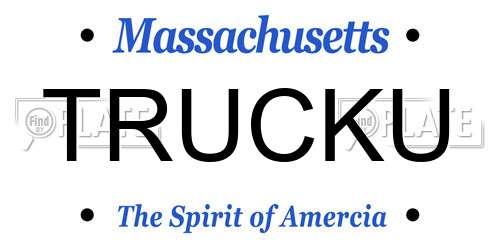 TRUCKU Massachusetts License Plate