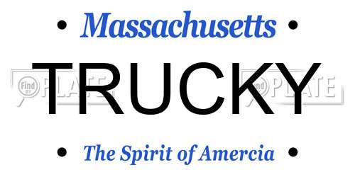 TRUCKY Massachusetts License Plate