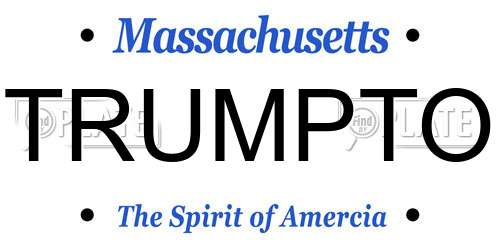 TRUMPTO Massachusetts License Plate