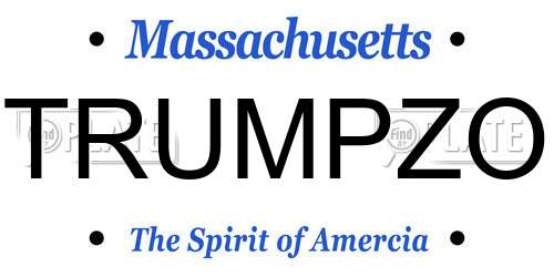TRUMPZO Massachusetts License Plate