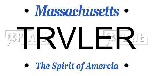 TRVLER Massachusetts License Plate