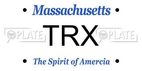 TRX Massachusetts License Plate