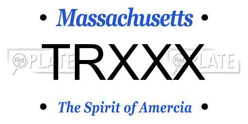 TRXXX Massachusetts License Plate