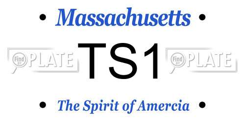 TS1 Massachusetts License Plate
