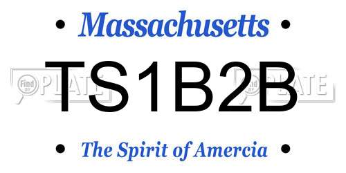 TS1B2B Massachusetts License Plate
