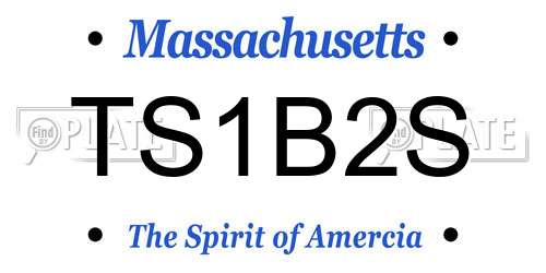 TS1B2S Massachusetts License Plate