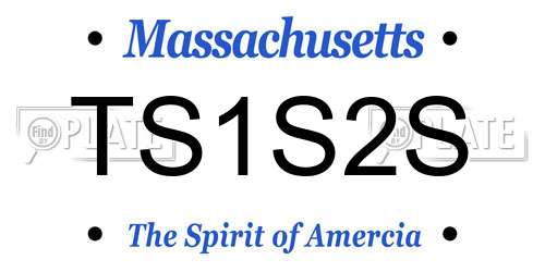 TS1S2S Massachusetts License Plate